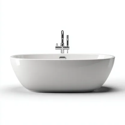 Vasca da bagno acrilico 170x80x55 cm bianco - design moderno-Livingvo