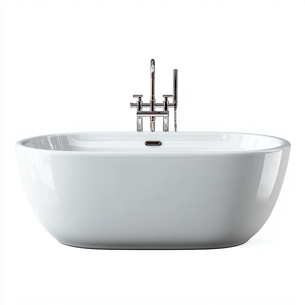 Vasca da bagno freestanding acrilico 168x80x61 cm - bianco - design moderno-Livingvo