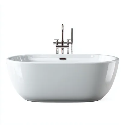 Vasca da bagno freestanding acrilico 168x80x61 cm - bianco - design moderno-Livingvo