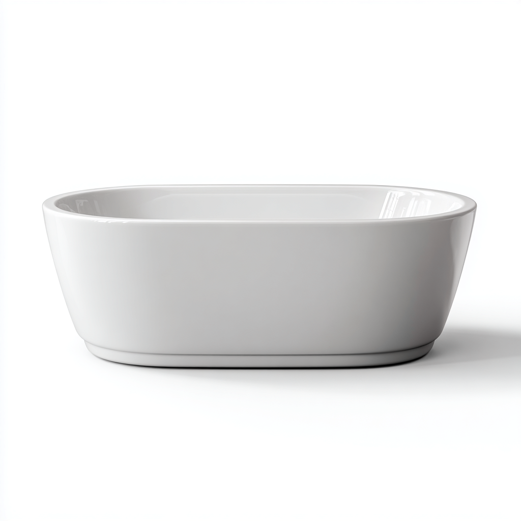 Vasca da bagno-ceramica-160x75x58 cm-white-design moderno-Livingvo