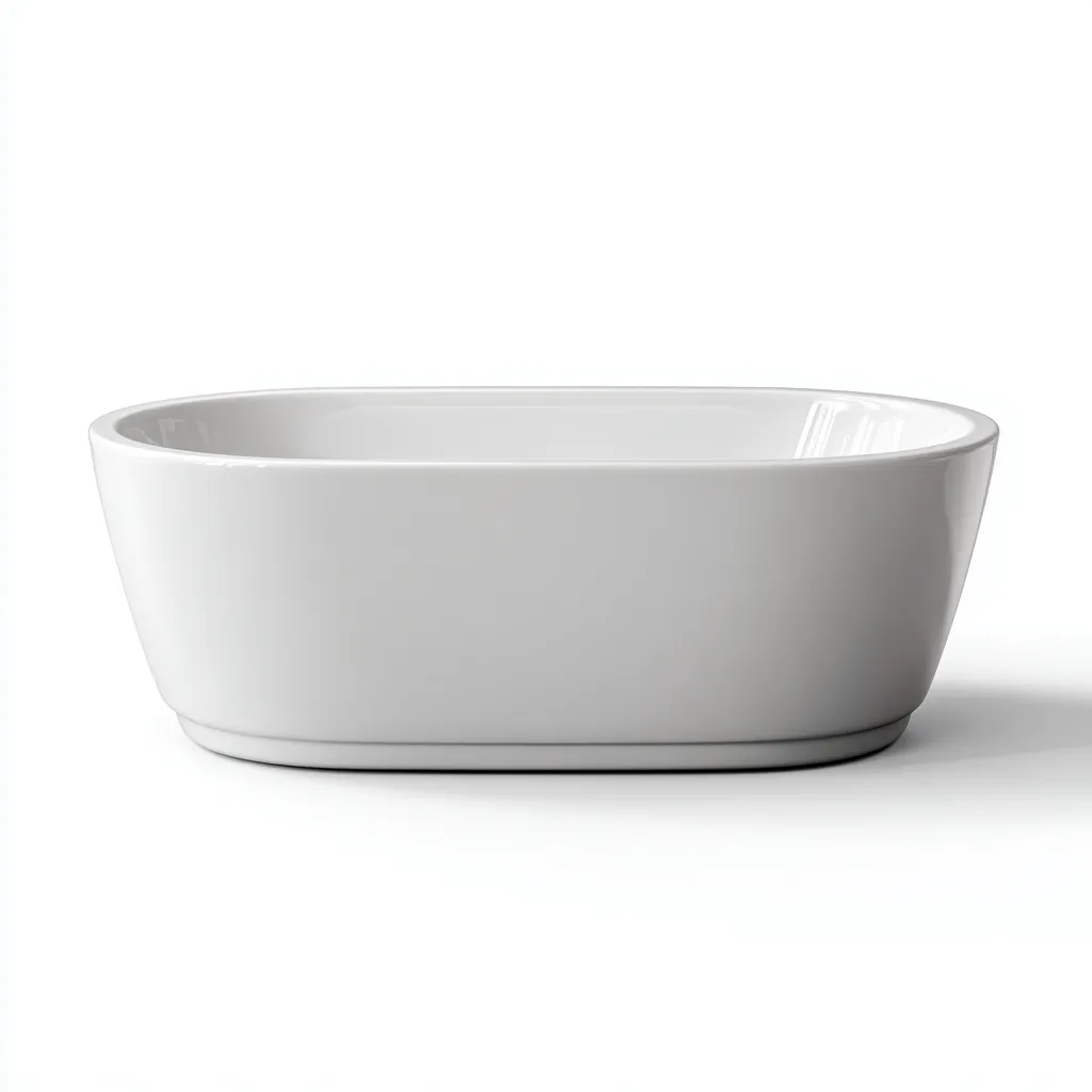 Vasca da bagno-ceramica-160x75x58 cm-white-design moderno-Livingvo