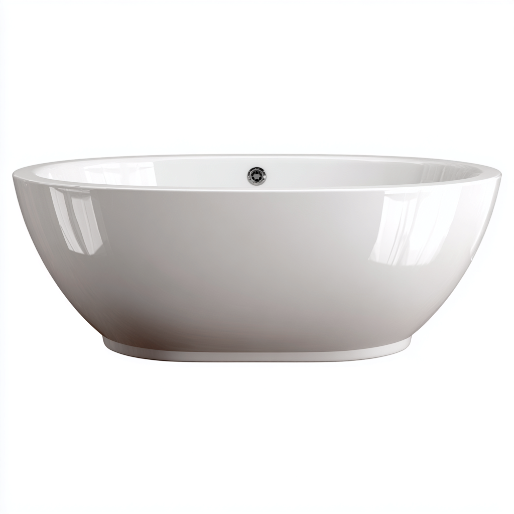 Vasca da bagno freestanding acrilico 170x85x62 cm - bianco - design moderno-Livingvo
