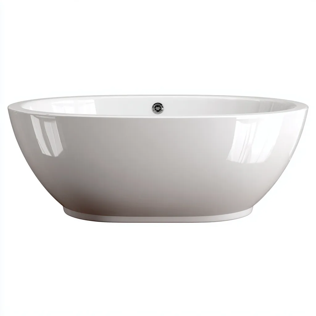 Vasca da bagno freestanding acrilico 170x85x62 cm - bianco - design moderno-Livingvo