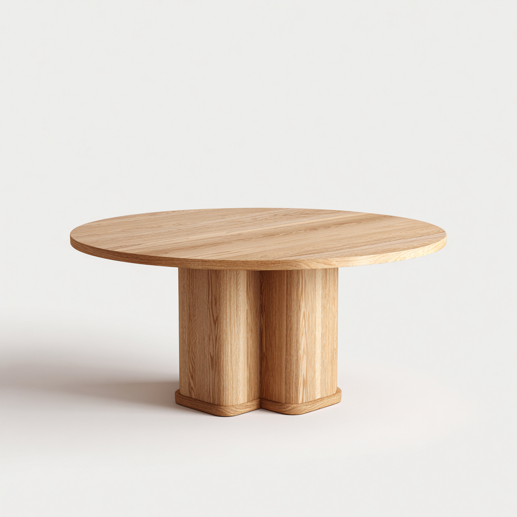 Tavolo da pranzo - legno massello - 150x150x75 cm - legnonaturale - uso interno - design moderno-Livingvo