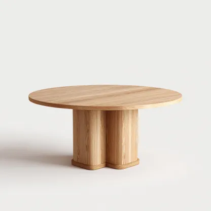 Tavolo da pranzo - legno massello - 150x150x75 cm - legnonaturale - uso interno - design moderno-Livingvo