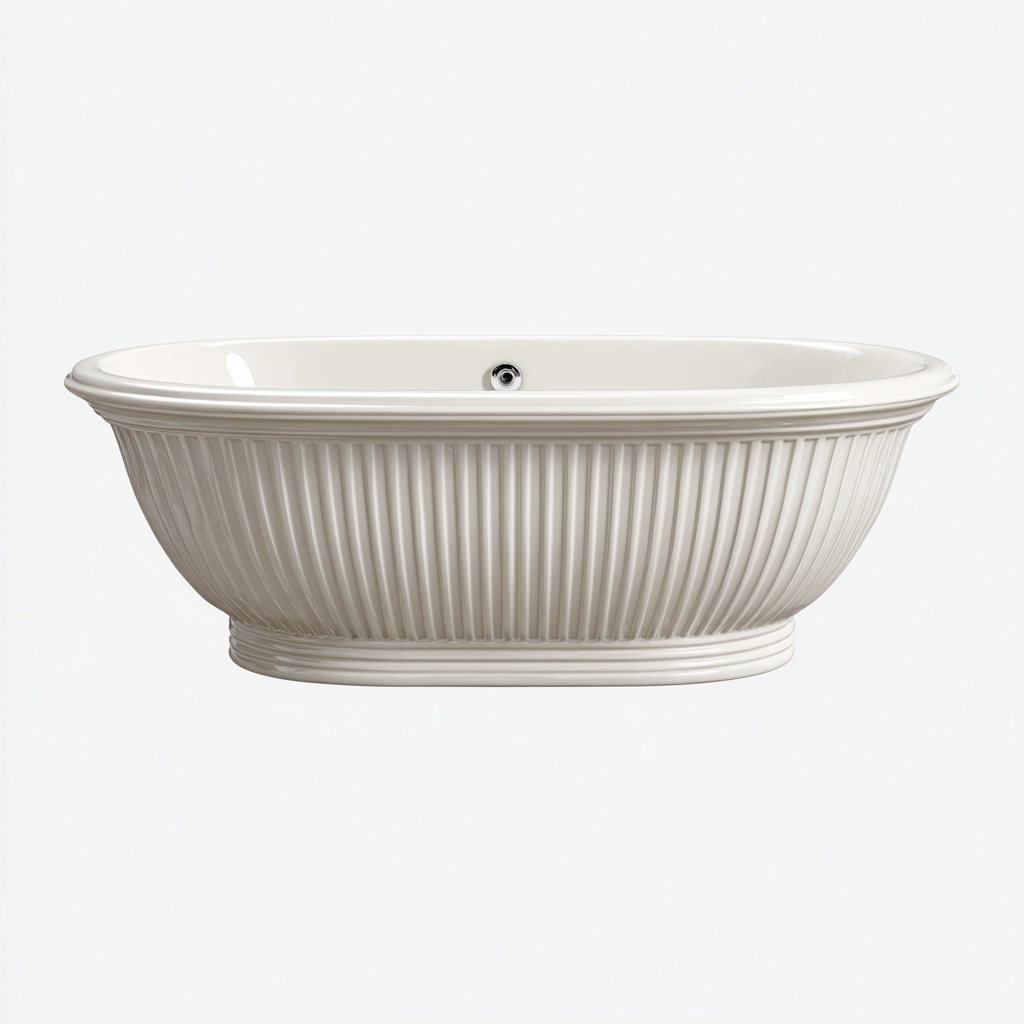 Vasca da bagno freestanding acrilico 168x88x67 cm - bianco - design classico-Livingvo