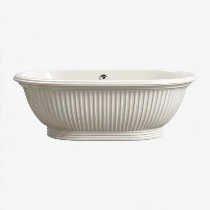 Vasca da bagno freestanding acrilico 168x88x67 cm - bianco - design classico-Livingvo