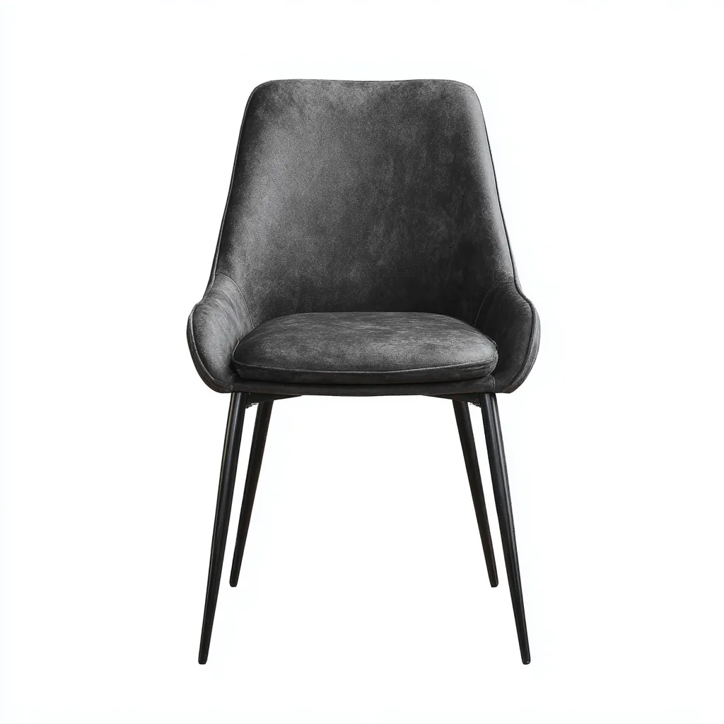 Sedia da pranzo - similpelle con gambe nere - 50x55x82 cm - nero - uso interno - design moderno-Livingvo