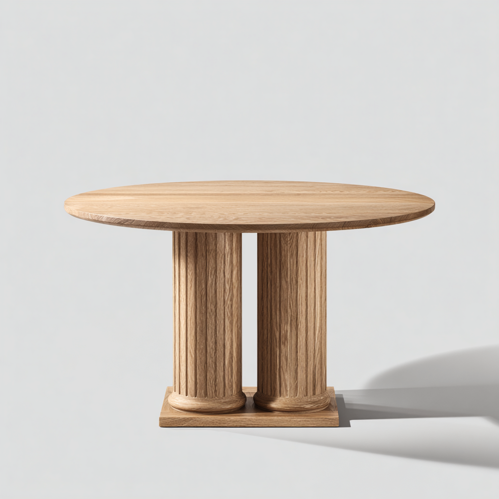 Tavolo da pranzo - legno massello - 148x148x75 cm - legno naturale - uso interno - design classico-Livingvo