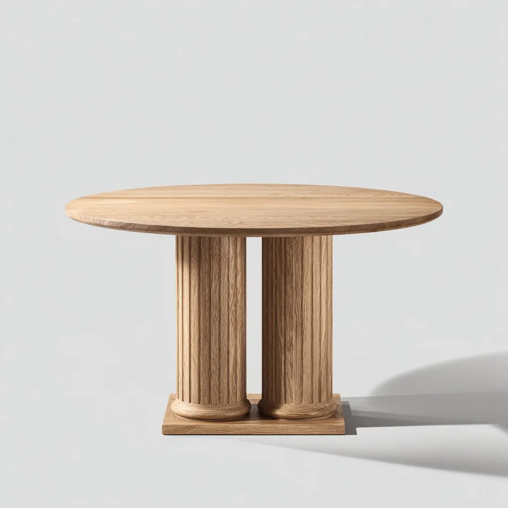 Tavolo da pranzo - legno massello - 148x148x75 cm - legno naturale - uso interno - design classico-Livingvo