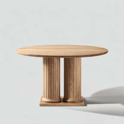 Tavolo da pranzo - legno massello - 148x148x75 cm - legno naturale - uso interno - design classico-Livingvo