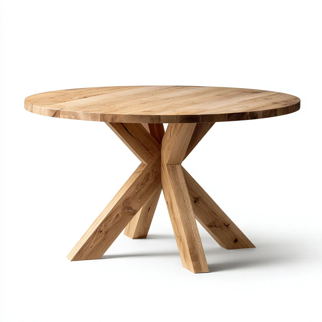 Tavolo da pranzo - legno massello - 120x120x76 cm - legno naturale - uso interno - design moderno-Livingvo