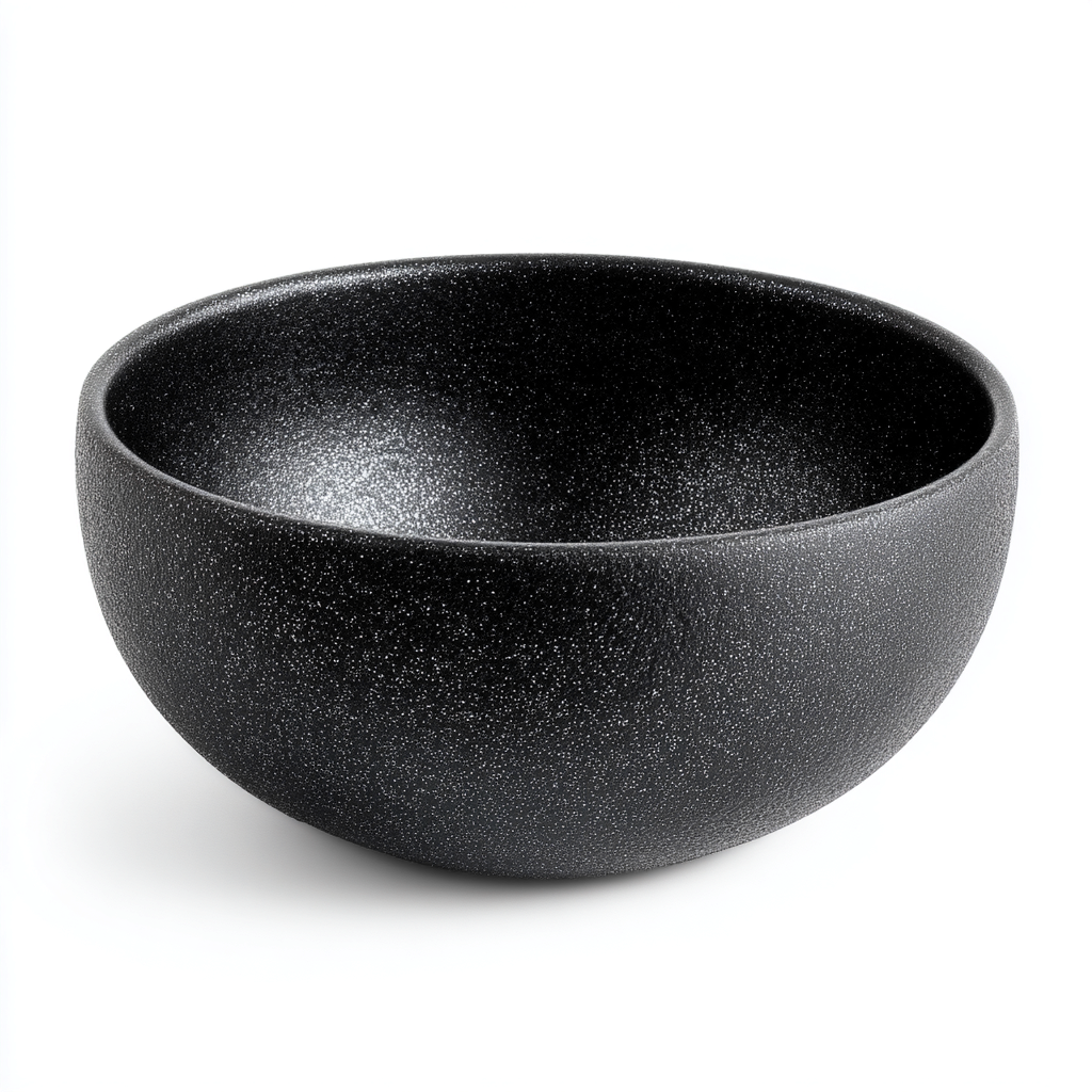 Lavabo da appoggio in ceramica 40x40 cm nerogranito per bagno - design moderno-Livingvo