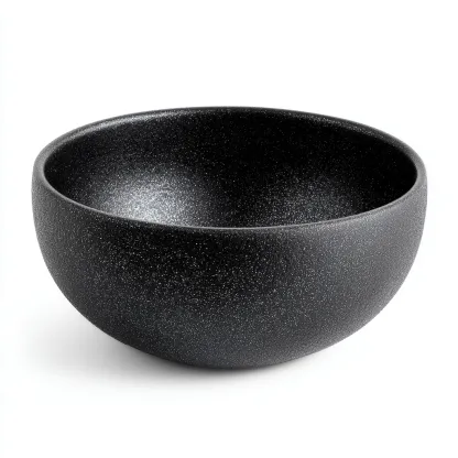 Lavabo da appoggio in ceramica 40x40 cm nerogranito per bagno - design moderno-Livingvo