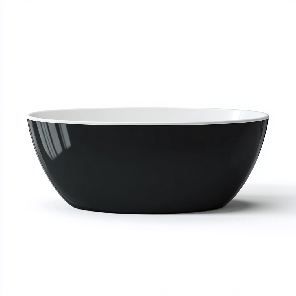 Vasca da bagno freestanding-acrilico-170x78x60 cm-black-white-design moderno-Livingvo