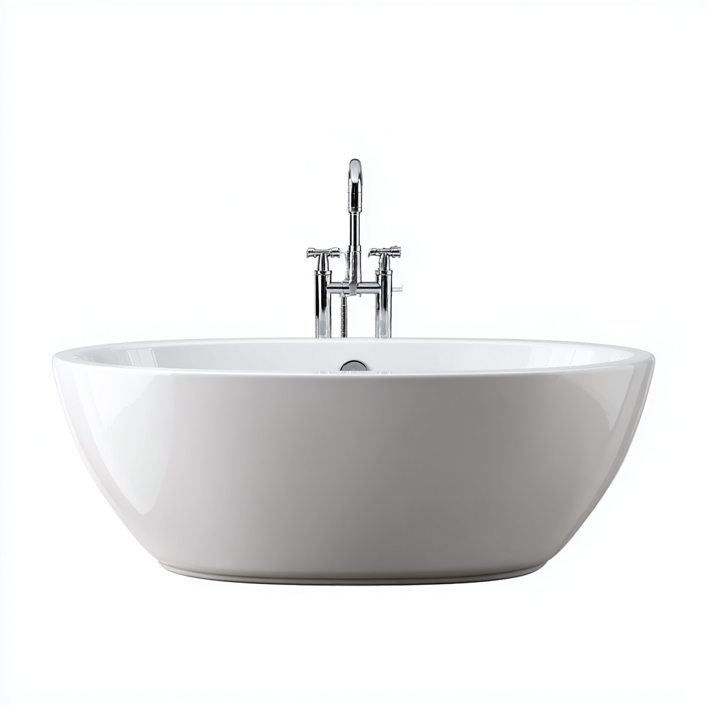 Vasca da bagno freestanding acrilico 160x80x58 cm - bianco - design moderno-Livingvo