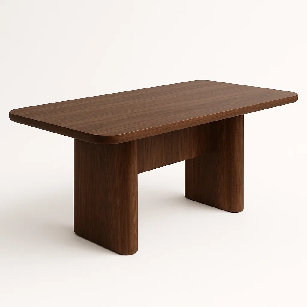 Tavolo da pranzo rettangolare in legno marrone 160×90×75 cm