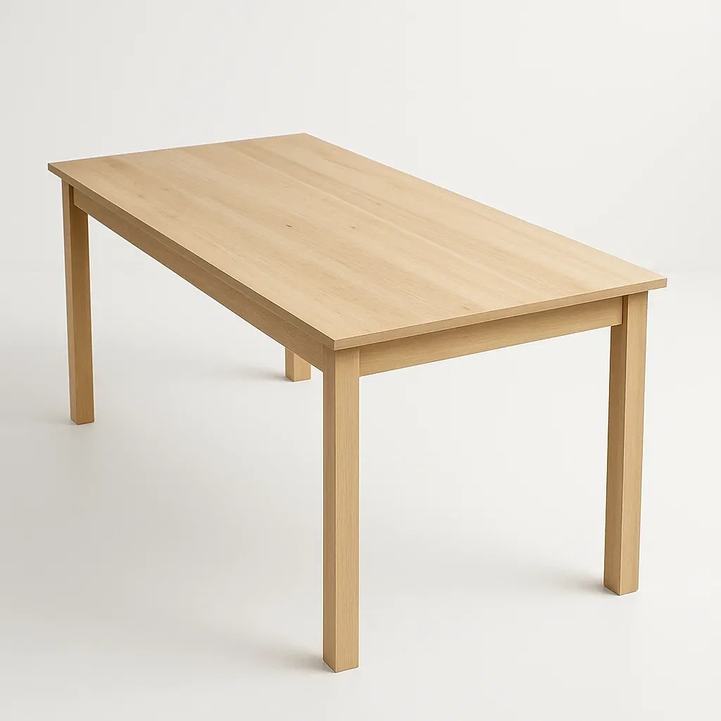 Tavolo da pranzo rettangolare in legno di quercia chiaro 150×75×74 cm