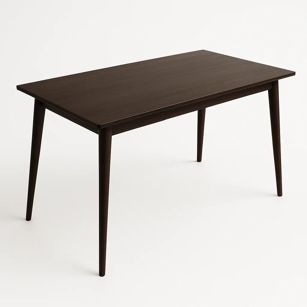Tavolo da pranzo rettangolare in legno massello marrone