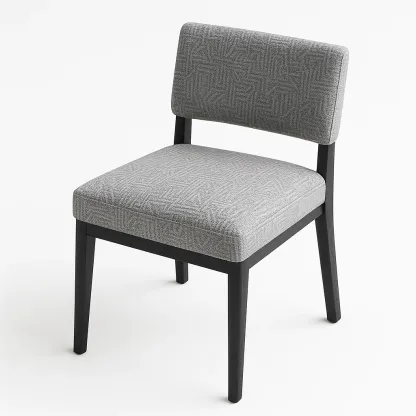 Sedia da pranzo in tessuto poliestere con struttura in legno