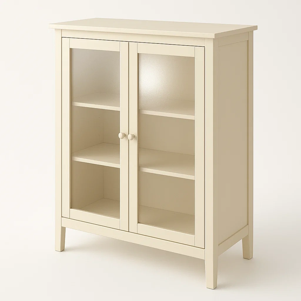 Vetrina in legno con vetro temperato