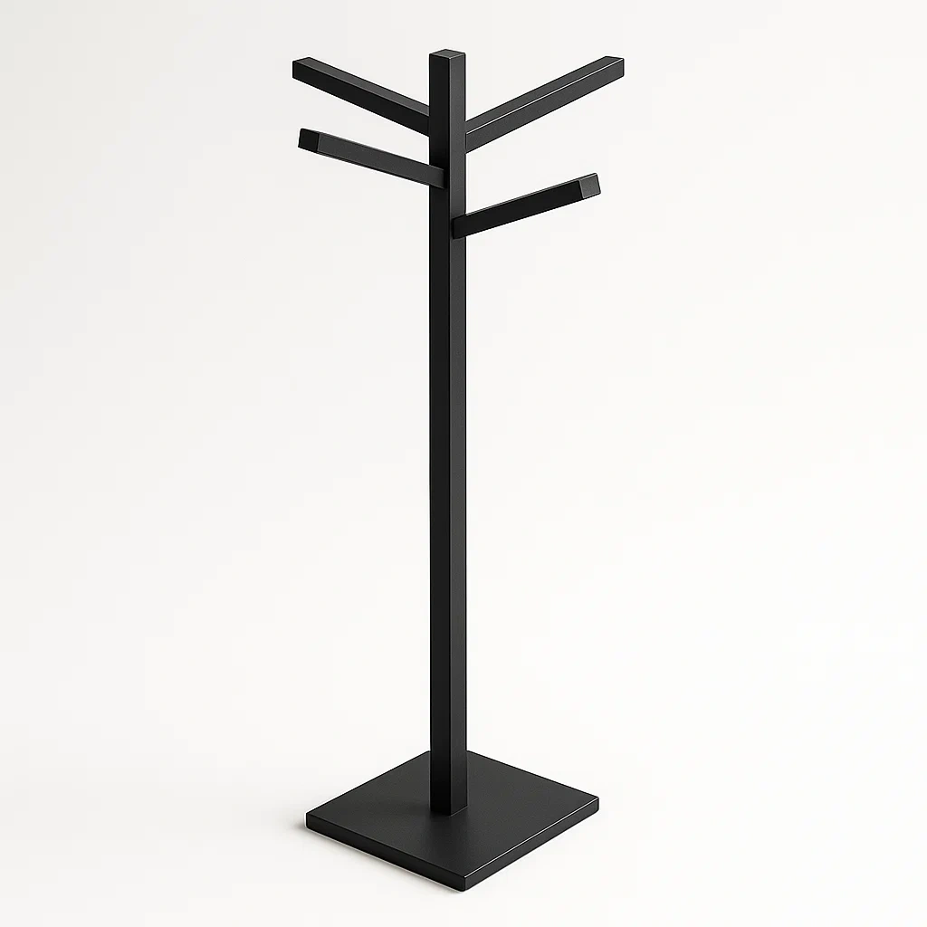 Appendiabiti in acciaio verniciato nero 165 cm