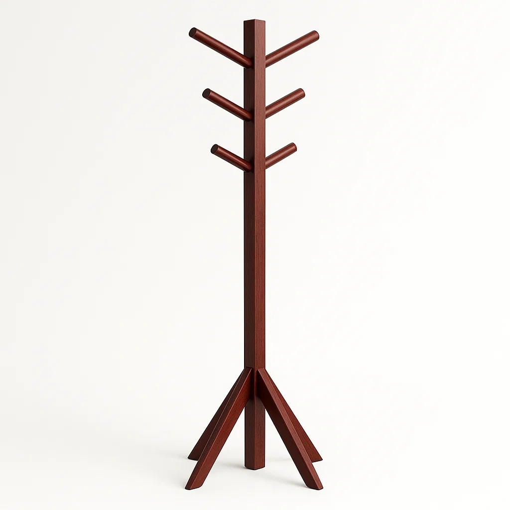 Appendiabiti in legno massello marrone