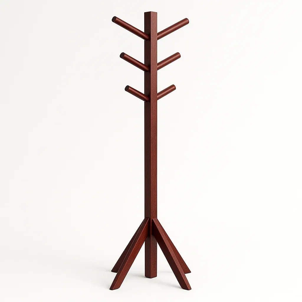 Appendiabiti in legno massello marrone