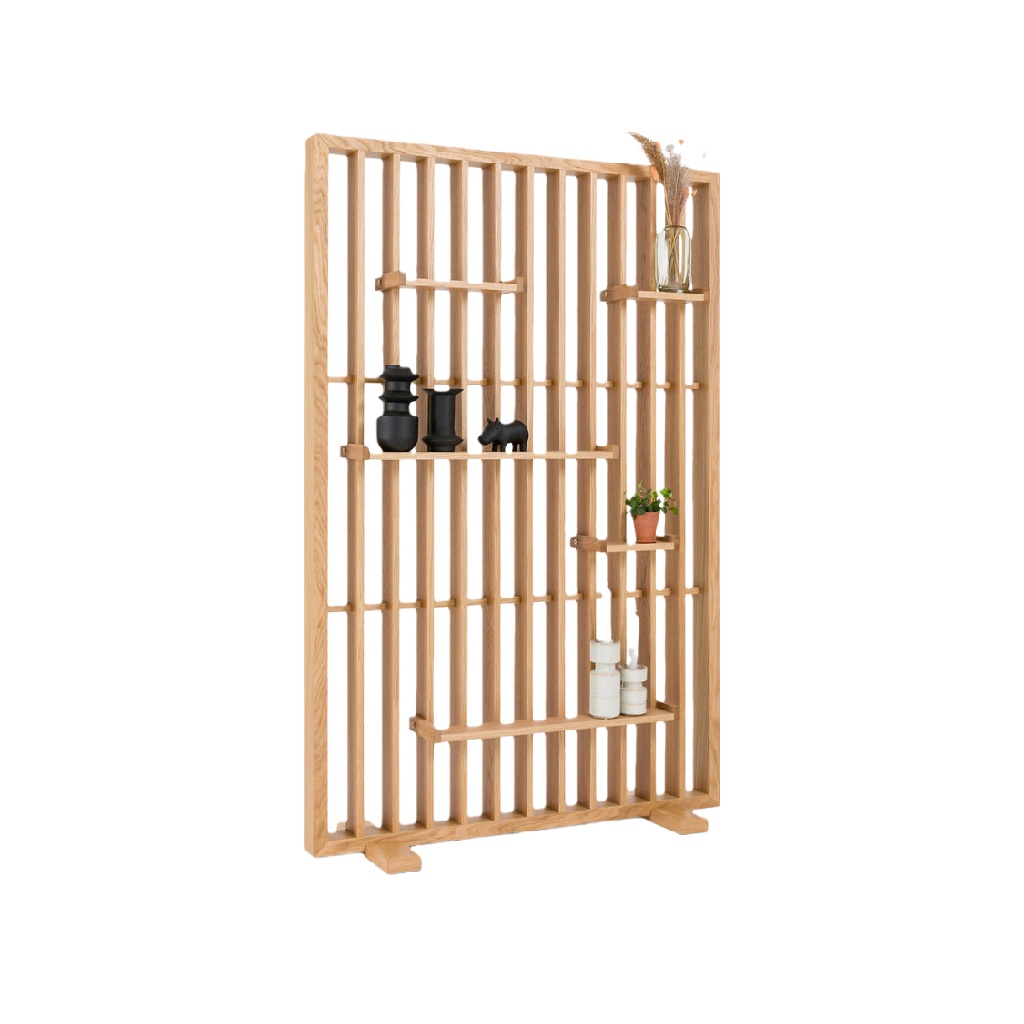Étagère décorative en bois à structure ajourée – meuble séparateur avec tablettes-lindaanderson.shop