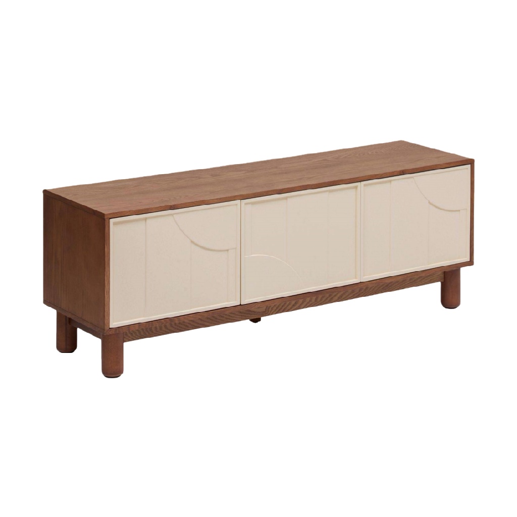 Meuble TV moderne avec accents blancs et bois-lindaanderson.shop