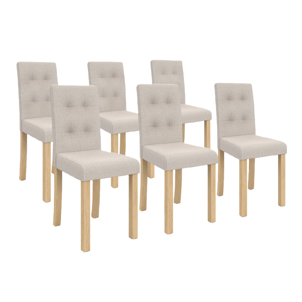 Chaises de salle à manger en tissu moderne (ensemble de 6)-lindaanderson.shop