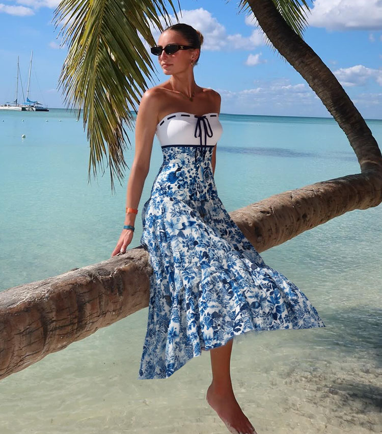 Bandeau Blossom Print Swimsuit Set(s)