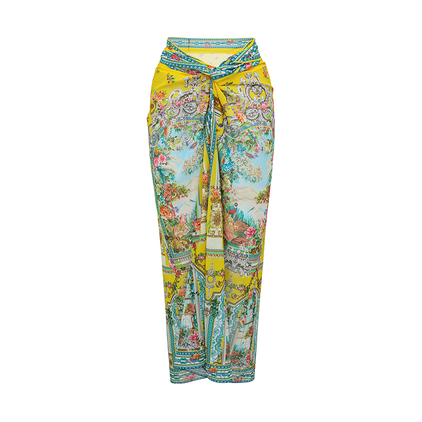 Bow-detailed Bougainvillea Print Swimsuit Set(s)