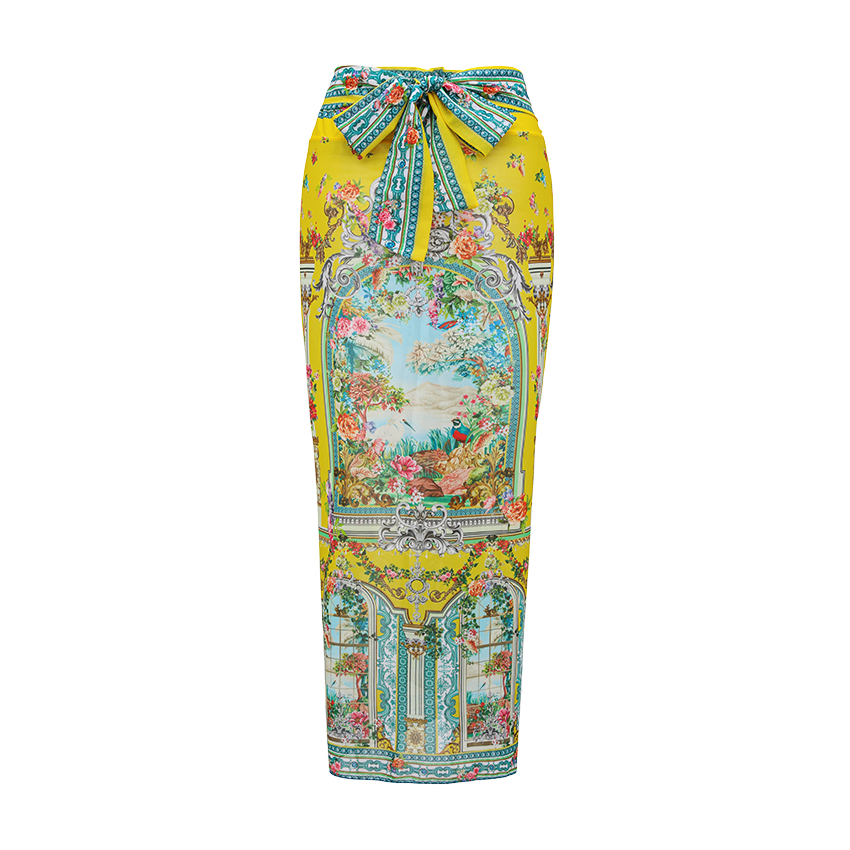 Bow-detailed Bougainvillea Print Swimsuit Set(s)