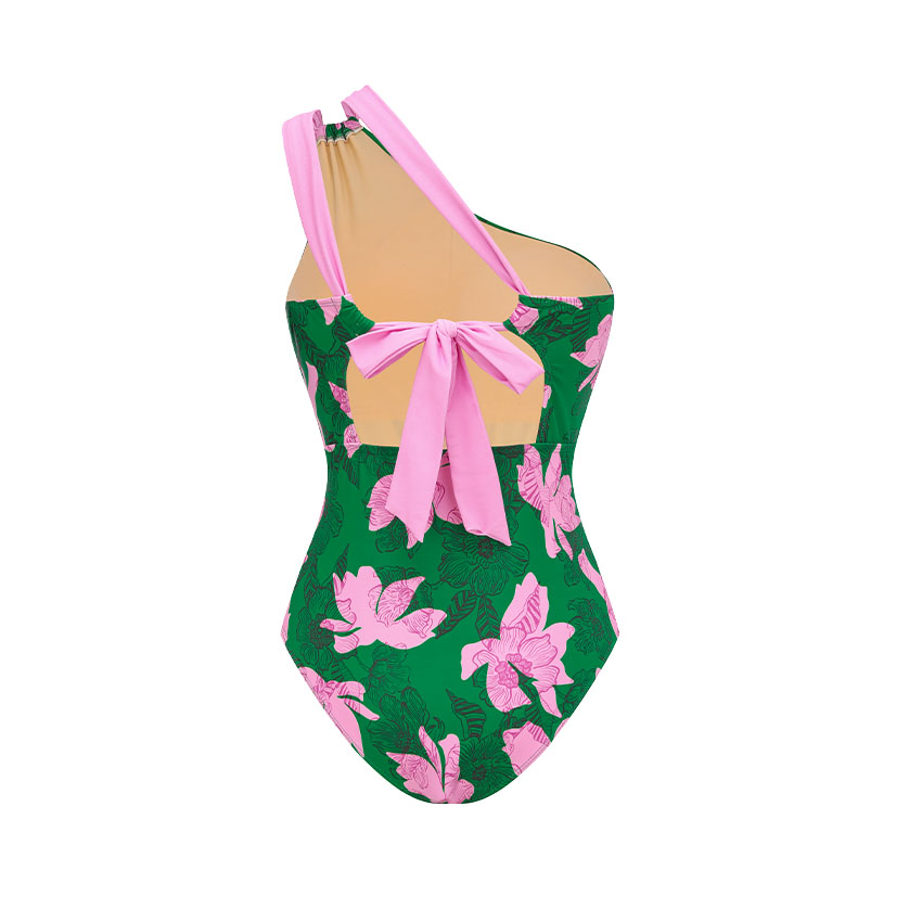 One Shoulder Printed Swimsuit Set(s)