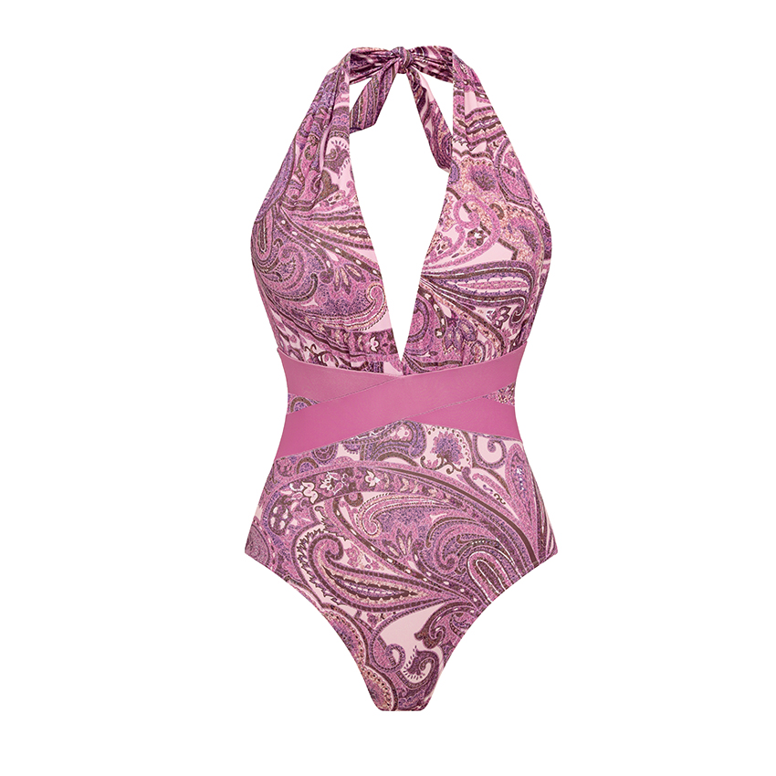 Adjustable Shoulder Straps Black Tribal Print Swimsuit Set(s)