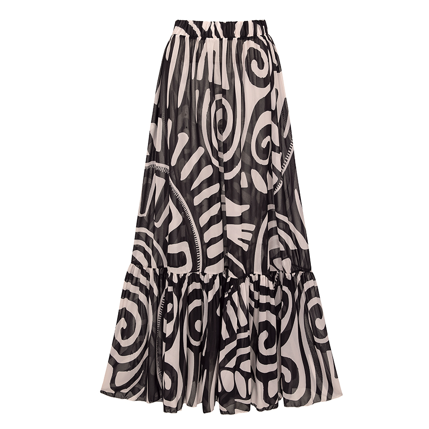 Adjustable Shoulder Straps Black Tribal Print Swimsuit Set(s)