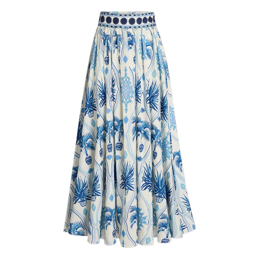 Blue Botanical Print Swimsuit Set(s)