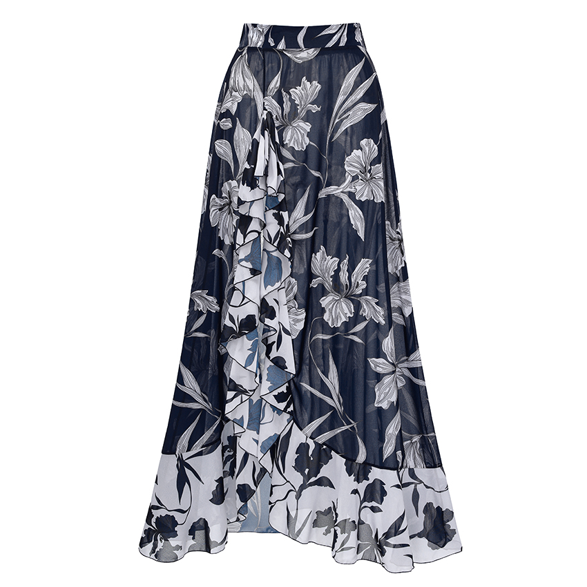 [Copy][Copy]V Neck Ruffle Green Retro Printed Swimsuit Set(s)
