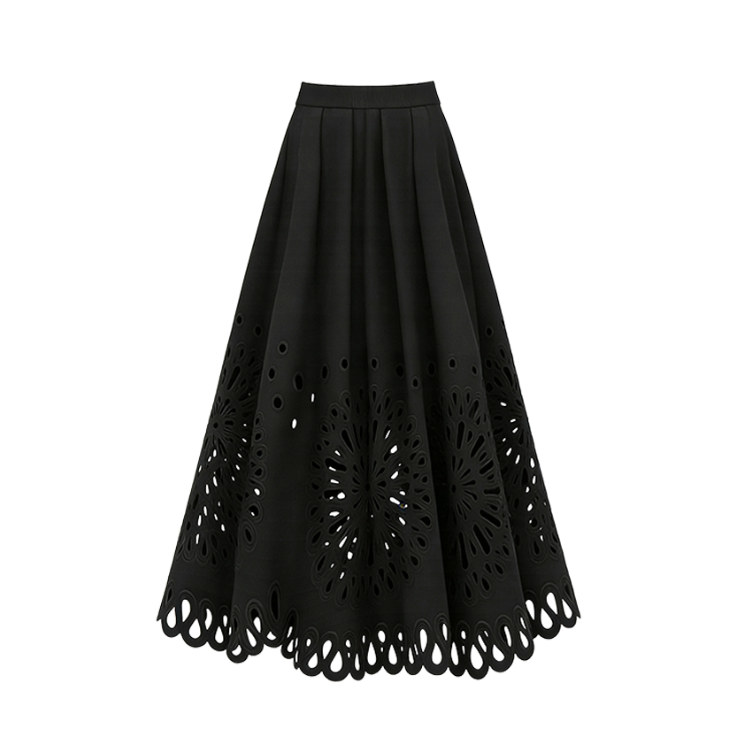 Black Laser Cutting Flower Hollow Swimsuit Set(s)