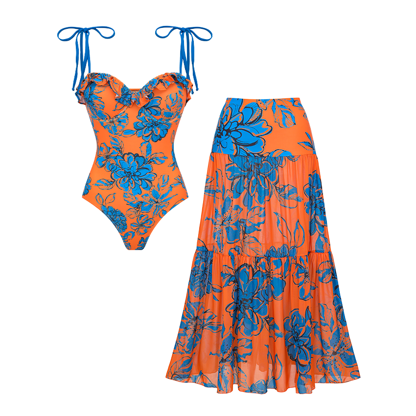 Bandeau Blossom Print Swimsuit Set(s)