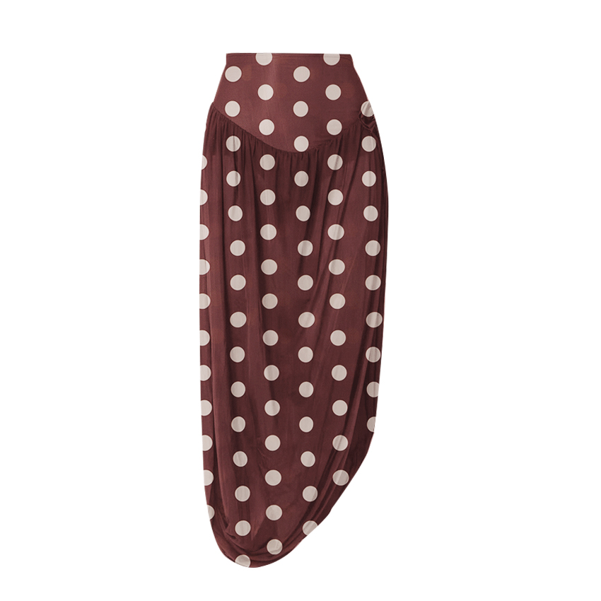 One Shoulder Dot Print Ruched Swimsuit Set(s)