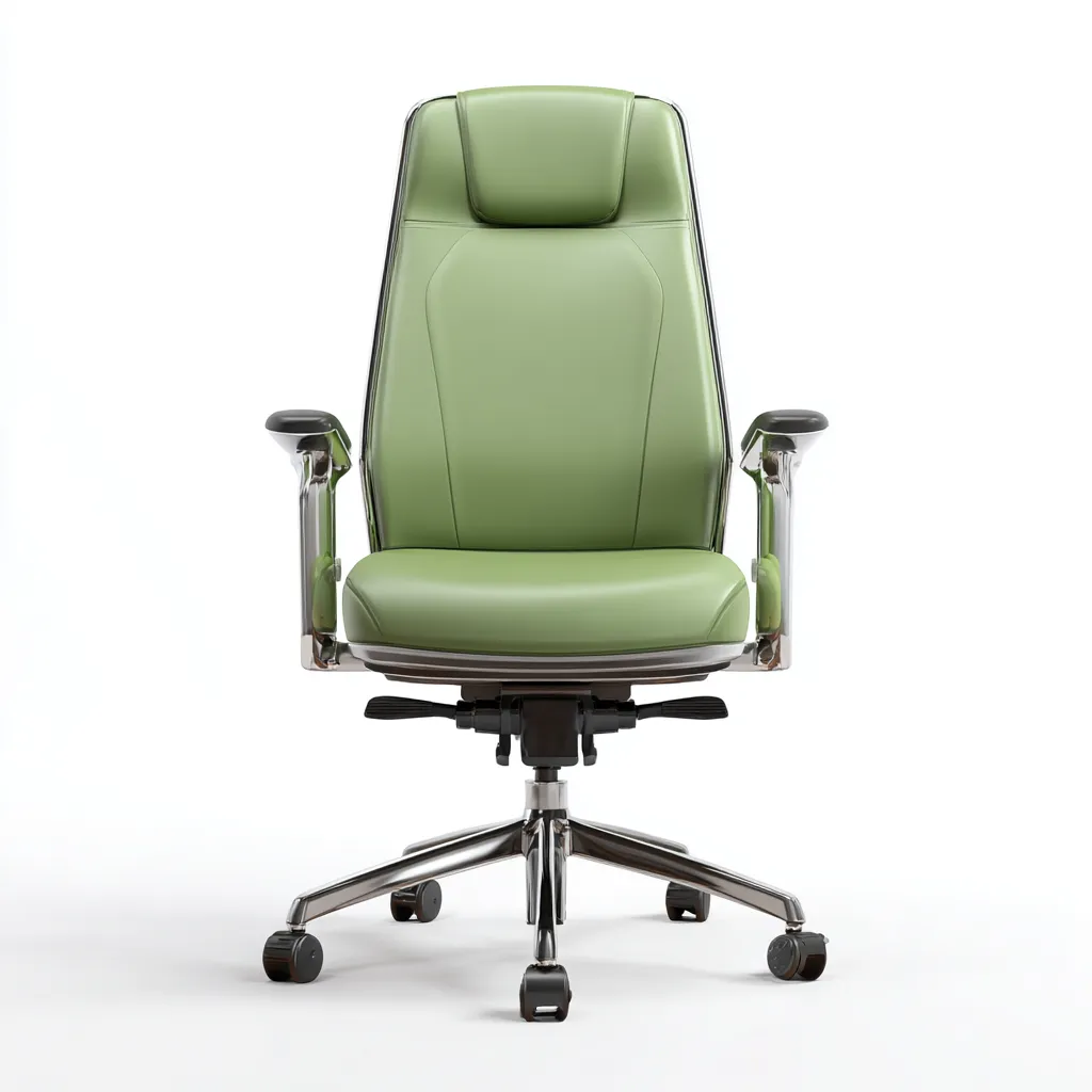 Sedia da ufficio Poltrona ergonomica in pelle sintetica 60x60x120 cm - Verde - Design moderno-Placidin