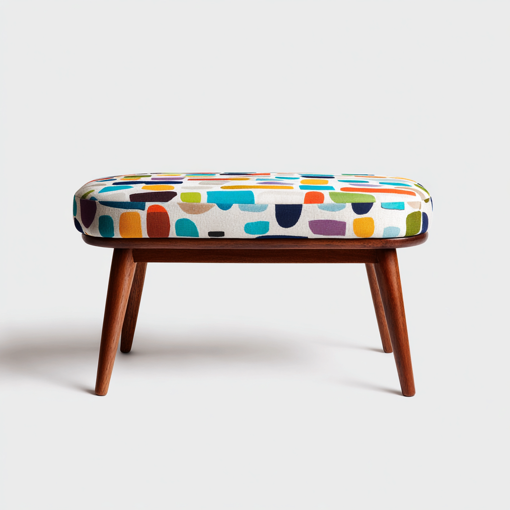 Panca da ingresso imbottita 58x32x44 cm - multicolore-marrone - design moderno-Placidin