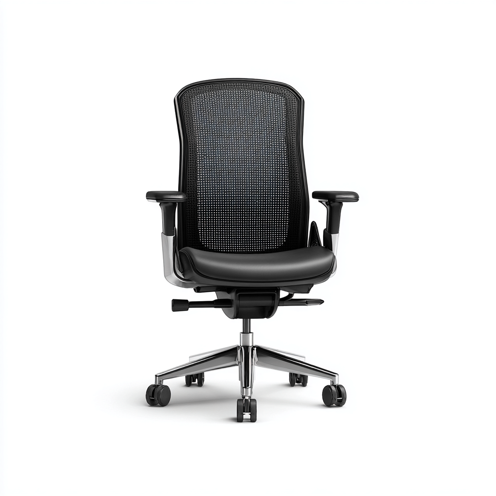 Sedia da ufficio ergonomica 61x61x104 cm - nero - design ventilato-Placidin