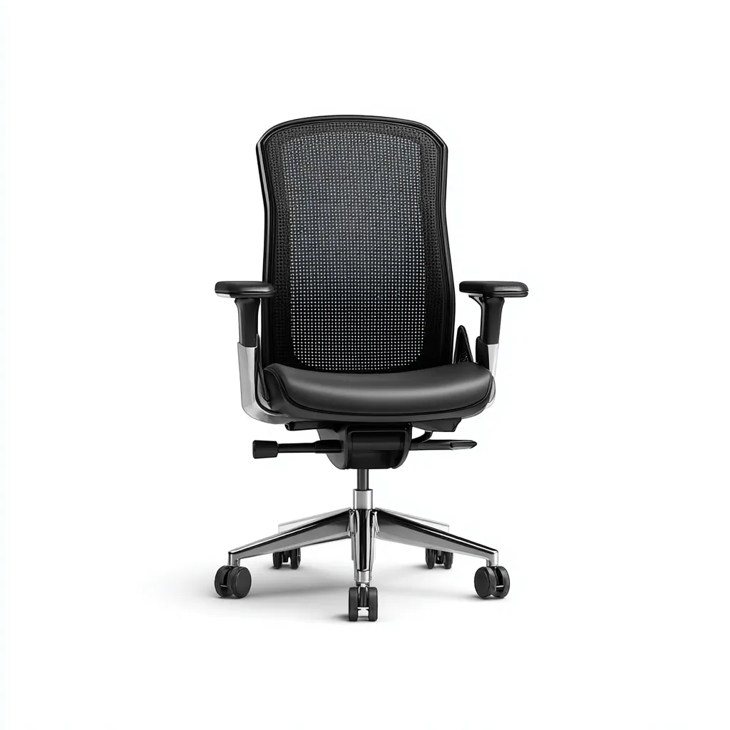 Sedia da ufficio ergonomica 61x61x104 cm - nero - design ventilato-Placidin