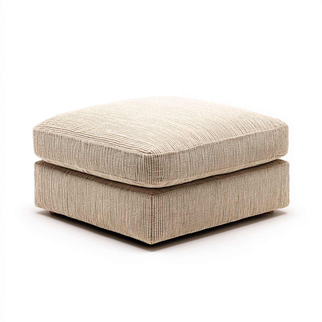 Pouf 62x62x38 cm - beige - stile contemporaneo-Placidin