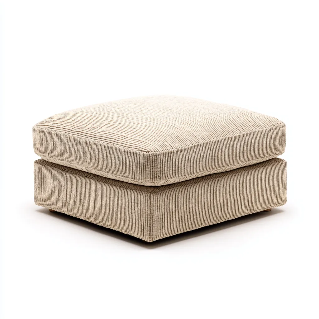 Pouf 62x62x38 cm - beige - stile contemporaneo-Placidin