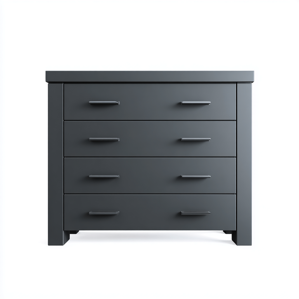 Cassettiera in legno 85x45x95 cm - nero - stile moderno-Placidin