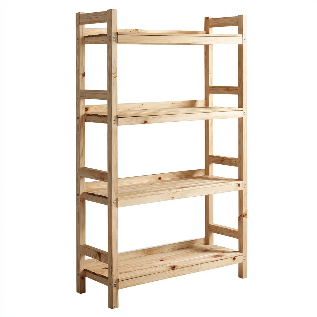 Libreria legno 70x30x160 cm - legno naturale - design semplice per soggiorno-Placidin